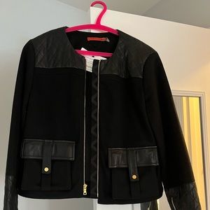Leather and Wool Alice and Olivia Jacket